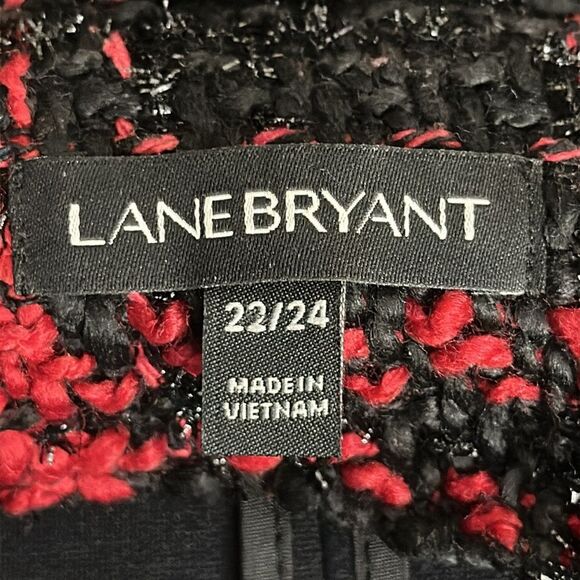 Lane Bryant Tweed Open Front Jacket Size 22/24 Buffalo Plaid - Picture 10 of 11